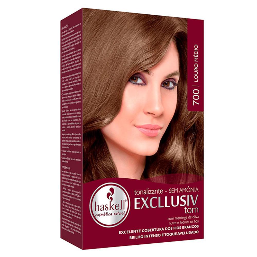 Haskell Tons claros Kit – Tonalizante + Tratamento pós + Emulsão + Luvas + Folheto - 1