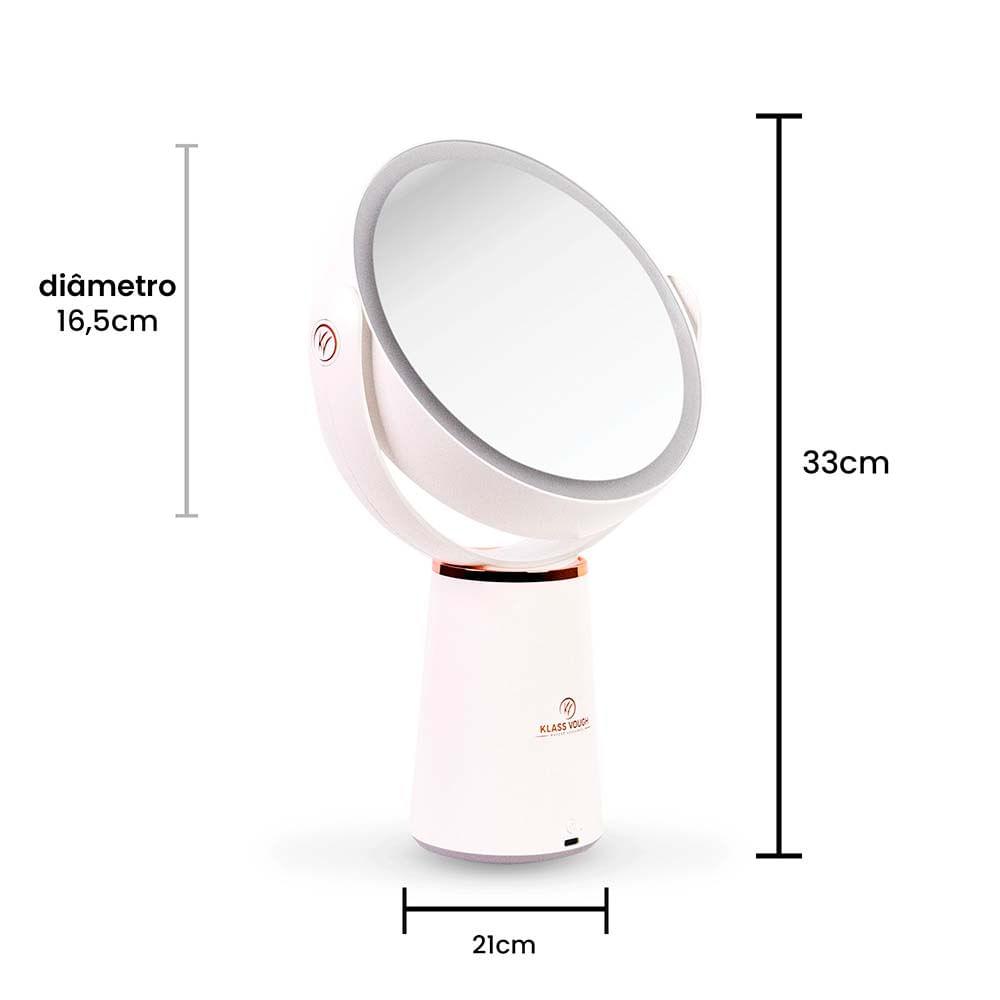 Espelho de Aumento 10x Duplo LED Klass Vough BM-1931 - 3