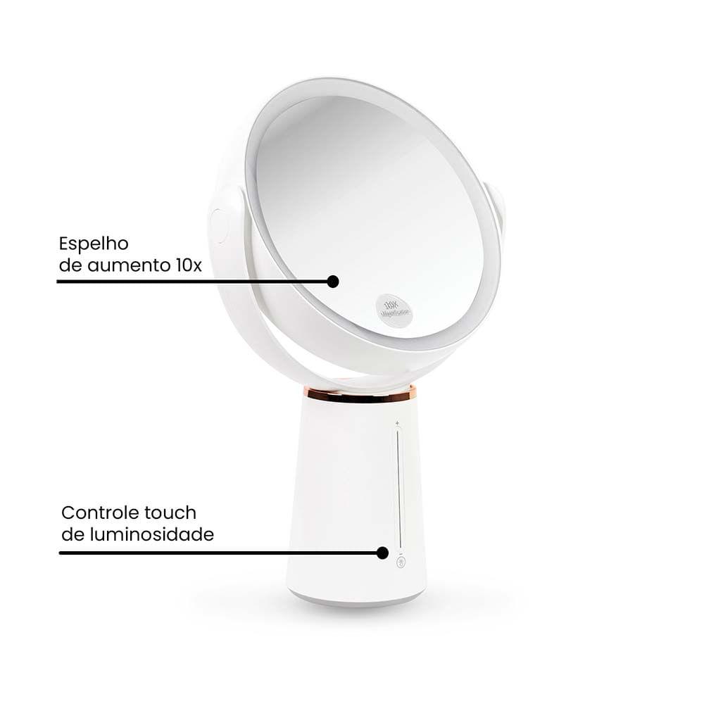 Espelho de Aumento 10x Duplo LED Klass Vough BM-1931 - 4