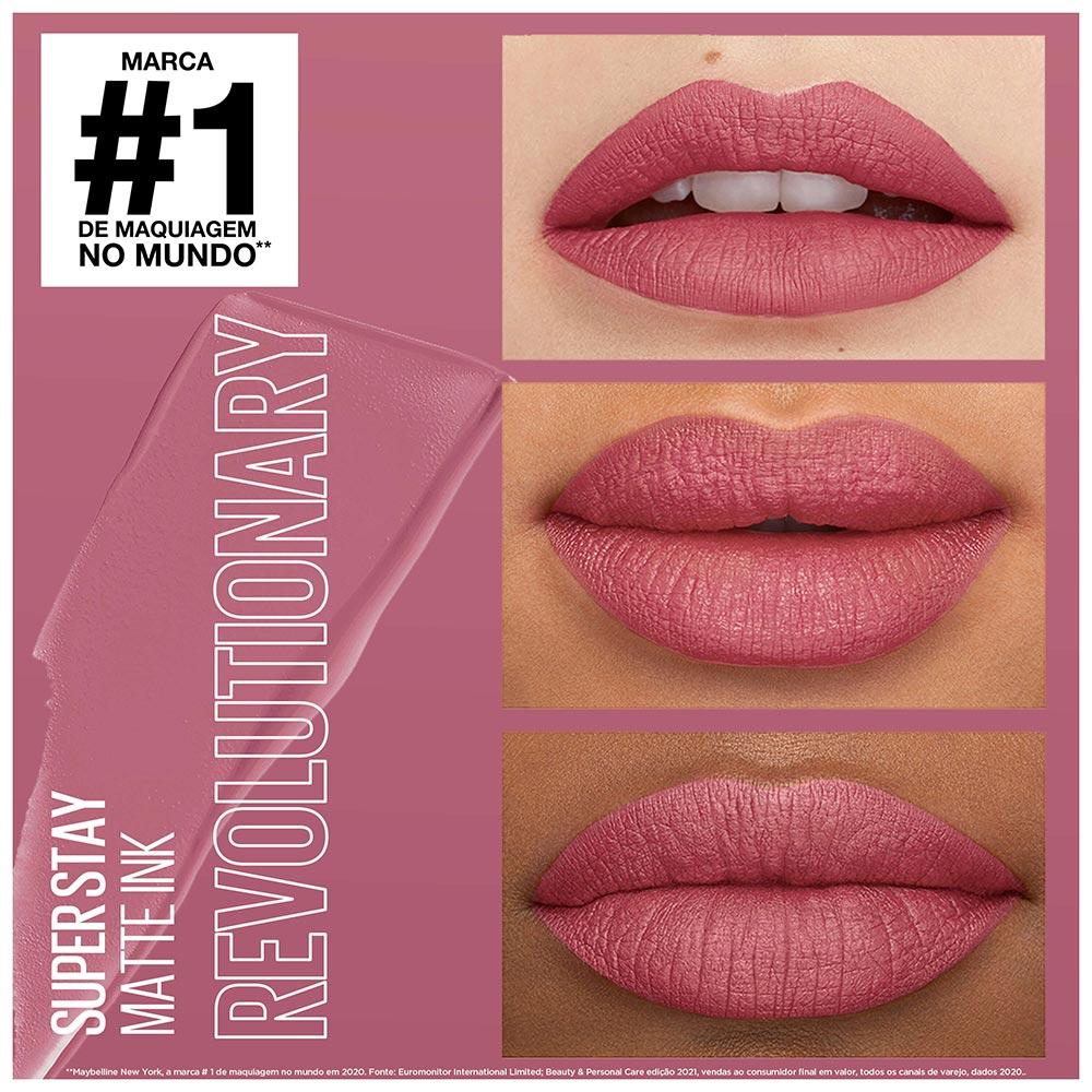 Batom Líquido Longa Duração Maybelline SuperStay Matte Ink Pink Edition - 4