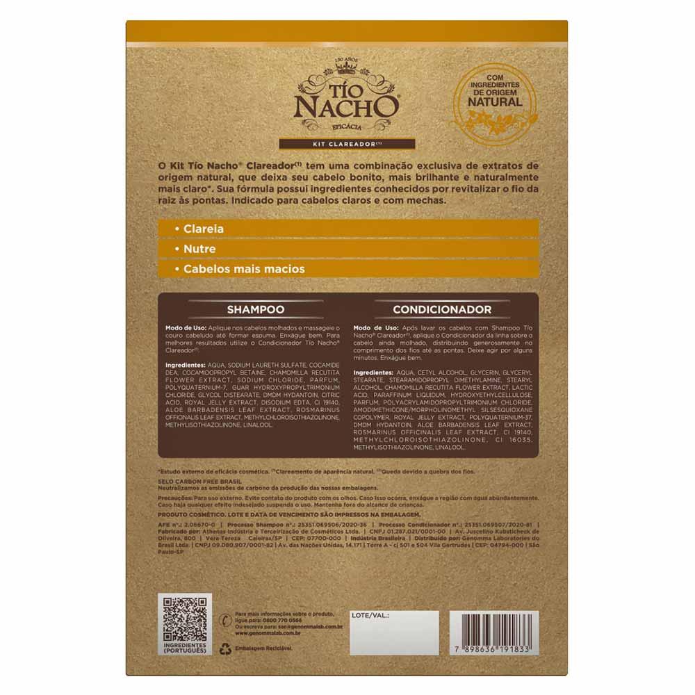 Tio Nacho Kit Clareador - Shampoo + Condicionador - 2