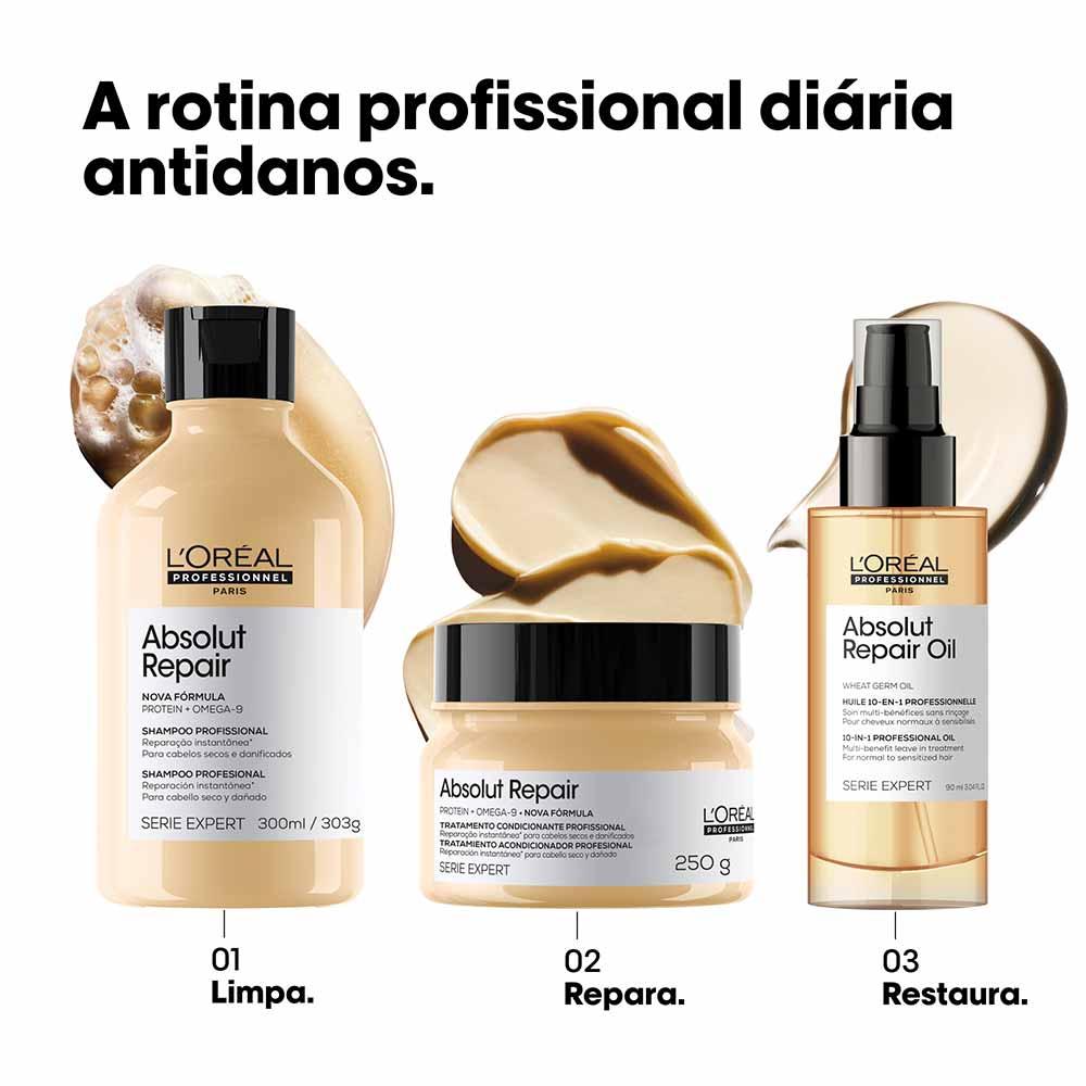 Máscara de Tratamento L'Oréal Professionnel Absolut Repair Máscara Com Proteína e Ômega 9 - 6