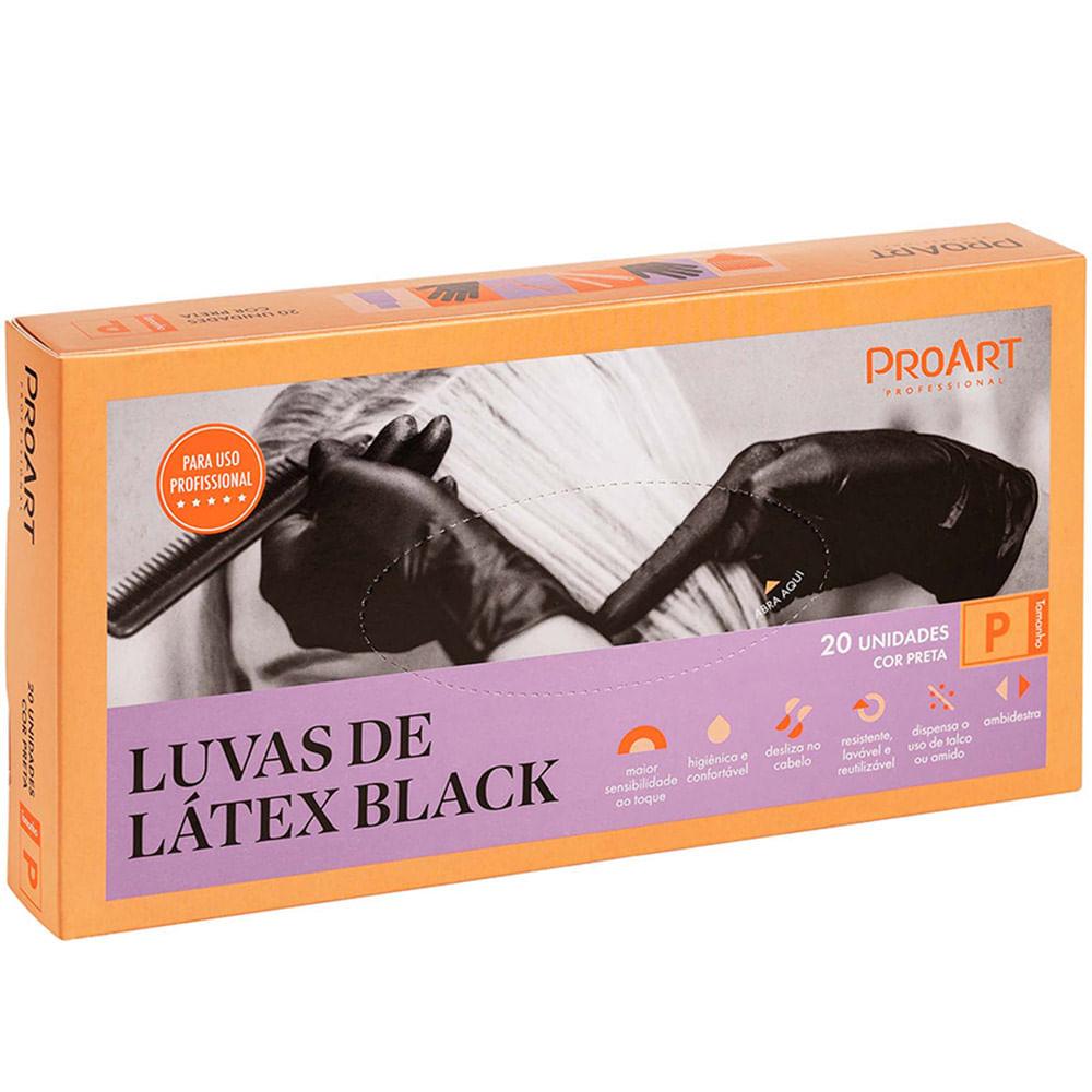 Luvas de Látex Proart Black - 20 Unidades - 1