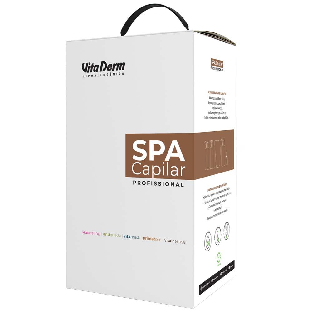 Vita Derm Spa Capilar Kit – Shampoo Esfoliante + Antiqueda + Bálsamo + Argila + Elixir - 7