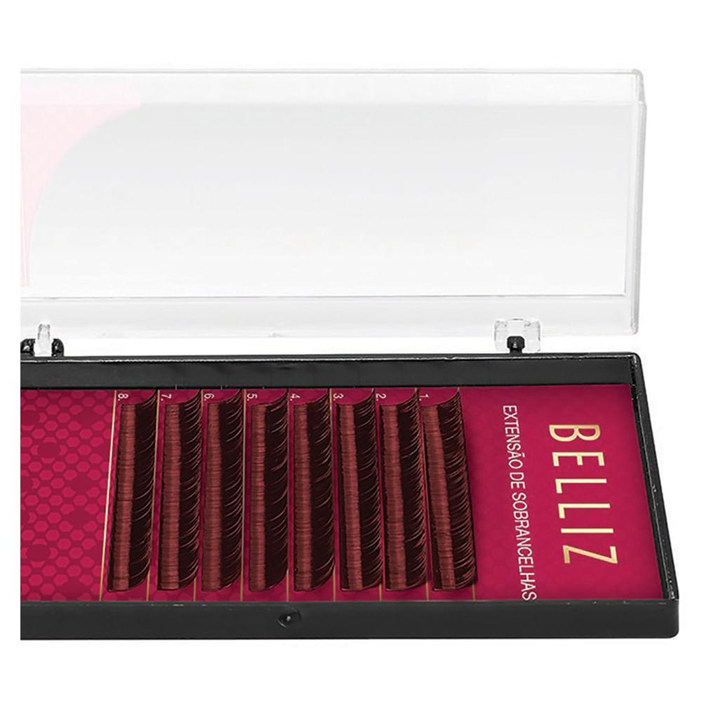 Cílios para Alongamento de Sombrancelha Belliz -  010 Castanho Escuro - 1