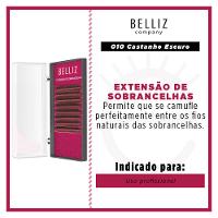 Cílios para Alongamento de Sombrancelha Belliz -  010 Castanho Escuro - 2