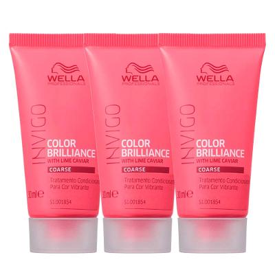 Wella Professionals Invigo Color Brilliance Kit com Três Máscaras Condicionadoras Travel Size