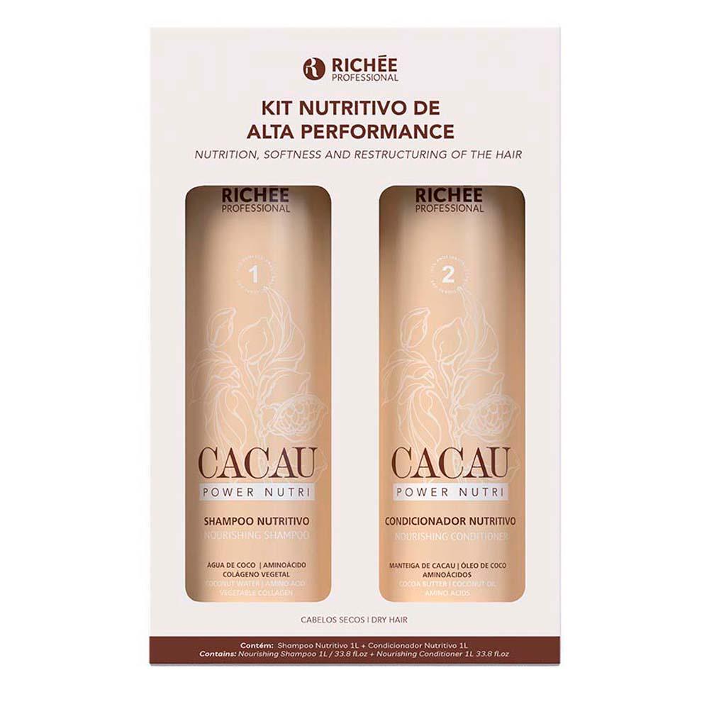 Richée Professional Cacau Power Nutri Kit - Shampoo + Condicionador - 1