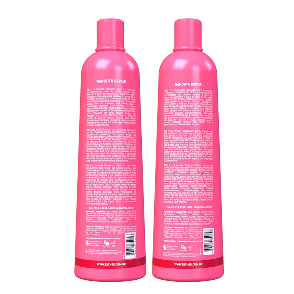 Richée Professional Nano Btx Repair Kit – Shampoo + Condicionador - 2