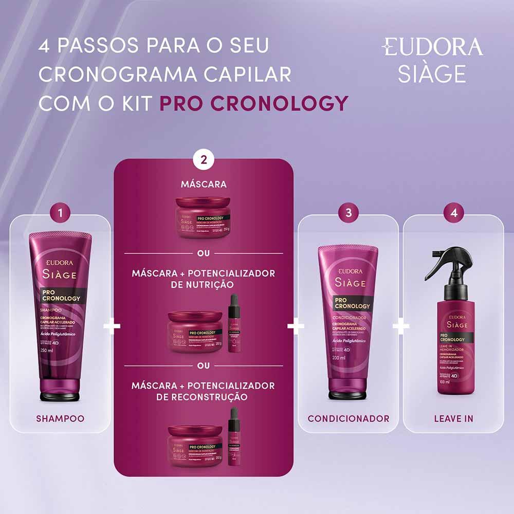 Eudora Siàge Kit Máscara Pro Cronology Reconstrução Pro Cronology Siàge Drop Nutrição Pro Cronology - 4
