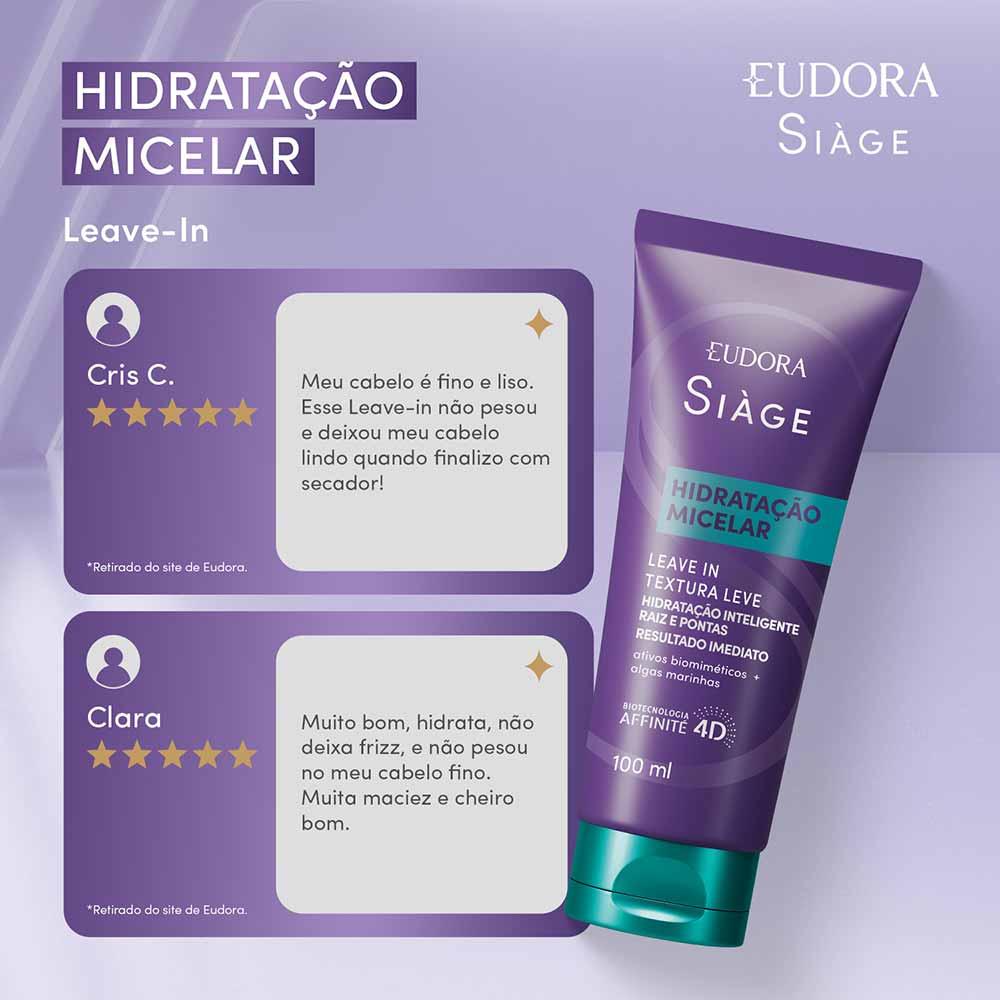 Eudora Siàge Hidratação Micelar Leave-in - 3