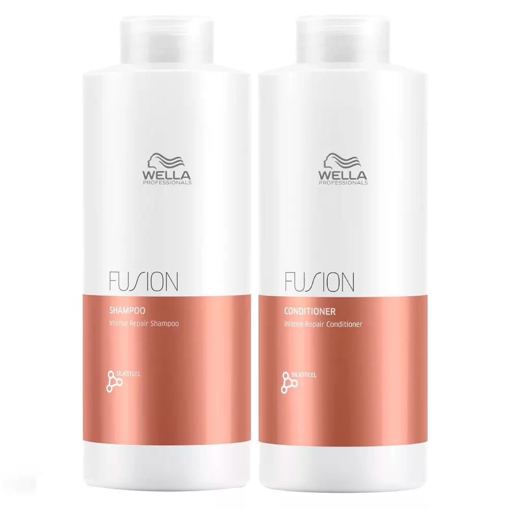Kit Wella Professionals Fusion - Shampoo + Condicionador - Tamanho Profissional - 1