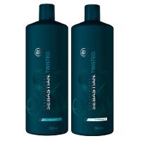 Kit Twisted Elastic Detangler Sebastian - Shampoo + Condicionador - Tamanho Profissional - 1