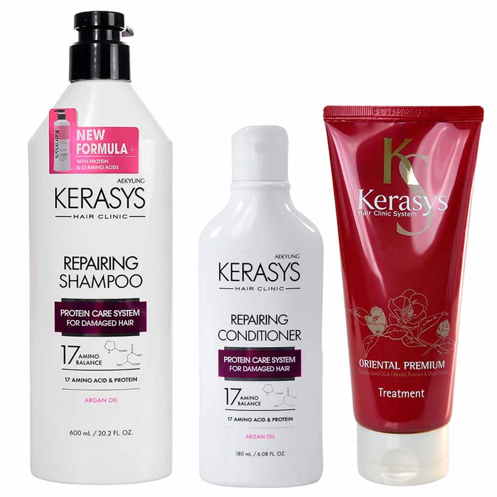 Kerasys Repairing Kit - Shampoo + Condicionador + Tratamento - 1