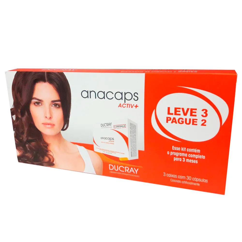 Ducray Anacaps Active e Anaphase Kit - 3 x 30 Cápsulas + Shampoo - 2