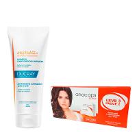 Ducray Anacaps Active e Anaphase Kit - 3 x 30 Cápsulas + Shampoo - 1