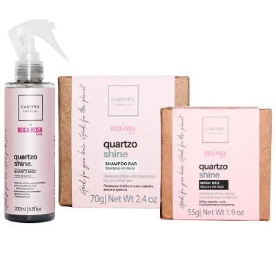 Cadiveu Professional Quartzo Shine - Kit Shampoo Em Barra + Máscara Em Barra + Fluido