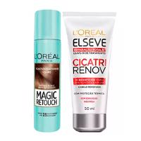 L'Oréal Paris Magic Retouch + Cicatri Renov Kit - Leave-In + Corretivo Capilar Castanho Claro - 1