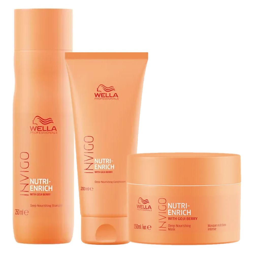 Wella Professionals Invigo Nutri-Enrich Kit - Shampoo + Condicionador + Máscara - 1