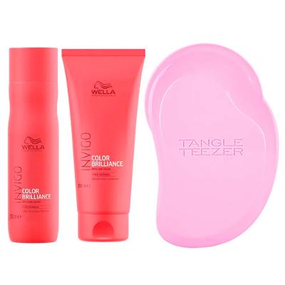 Wella + Tangle Teezer Proteção da Cor Kit Shampoo + Condicionador + Escova