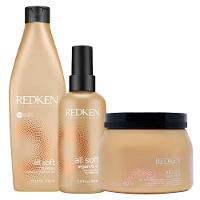 Redken All Soft Kit - Shampoo + Óleo + Máscara de Tratamento - 1