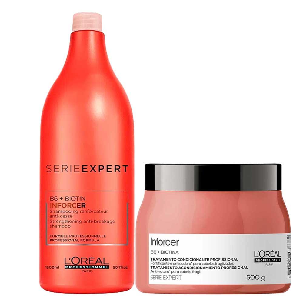 L’Oréal Professionnel Inforcer Anti-Quebra Kit - Shampoo 1,5L + Máscara - 1
