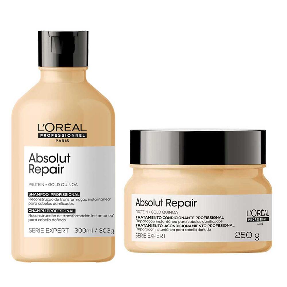L’Oréal Professionnel Absolut Repair Gold Quinoa + Protein Kit - Shampoo + Máscara - 1