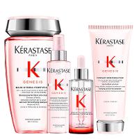 Kérastase Genesis Kit - Shampoo + Condicionador + Sérum + Protetor Térmico - 1