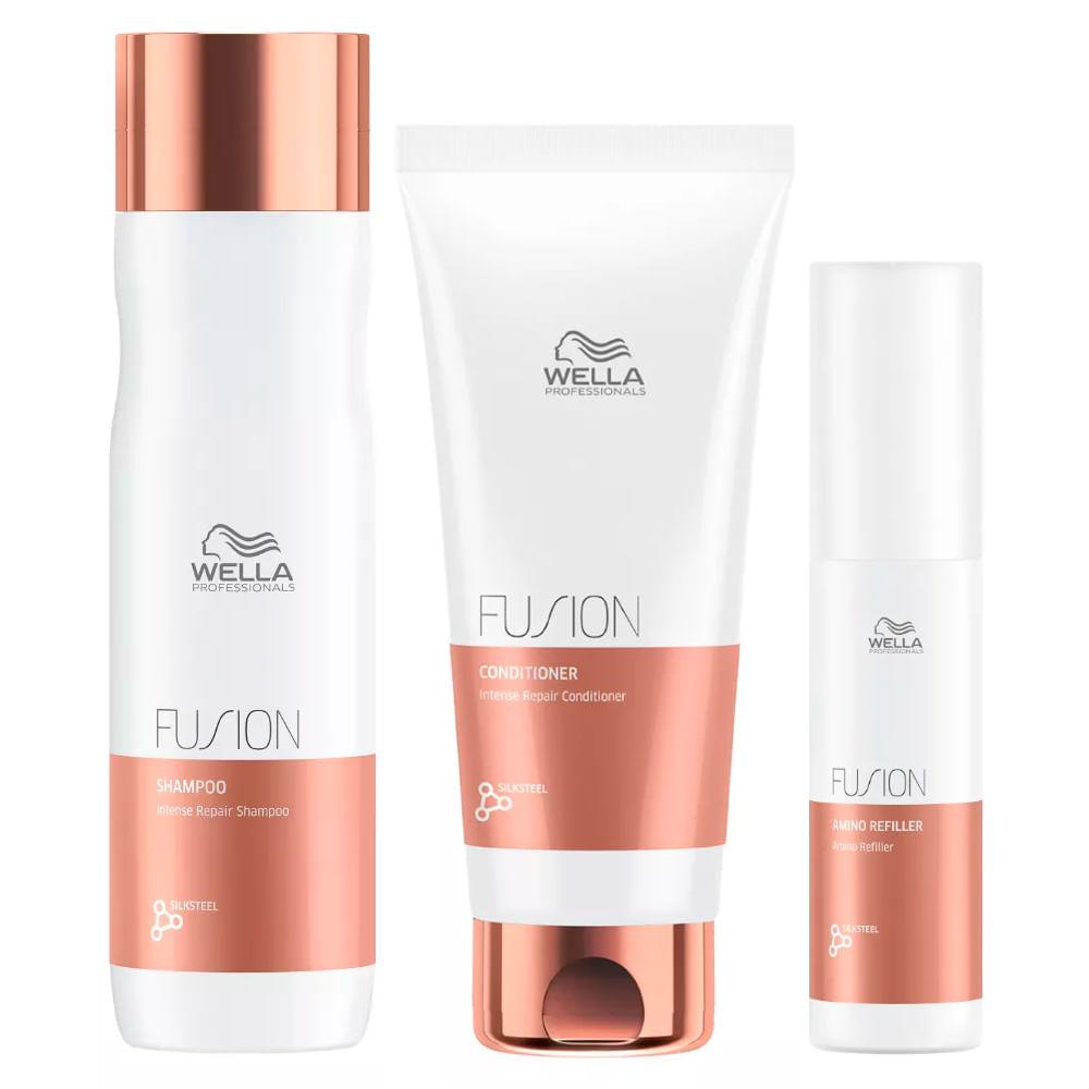 Kit Wella Professionals Fusion - Shampoo + Condicionador + Tratamento - 1