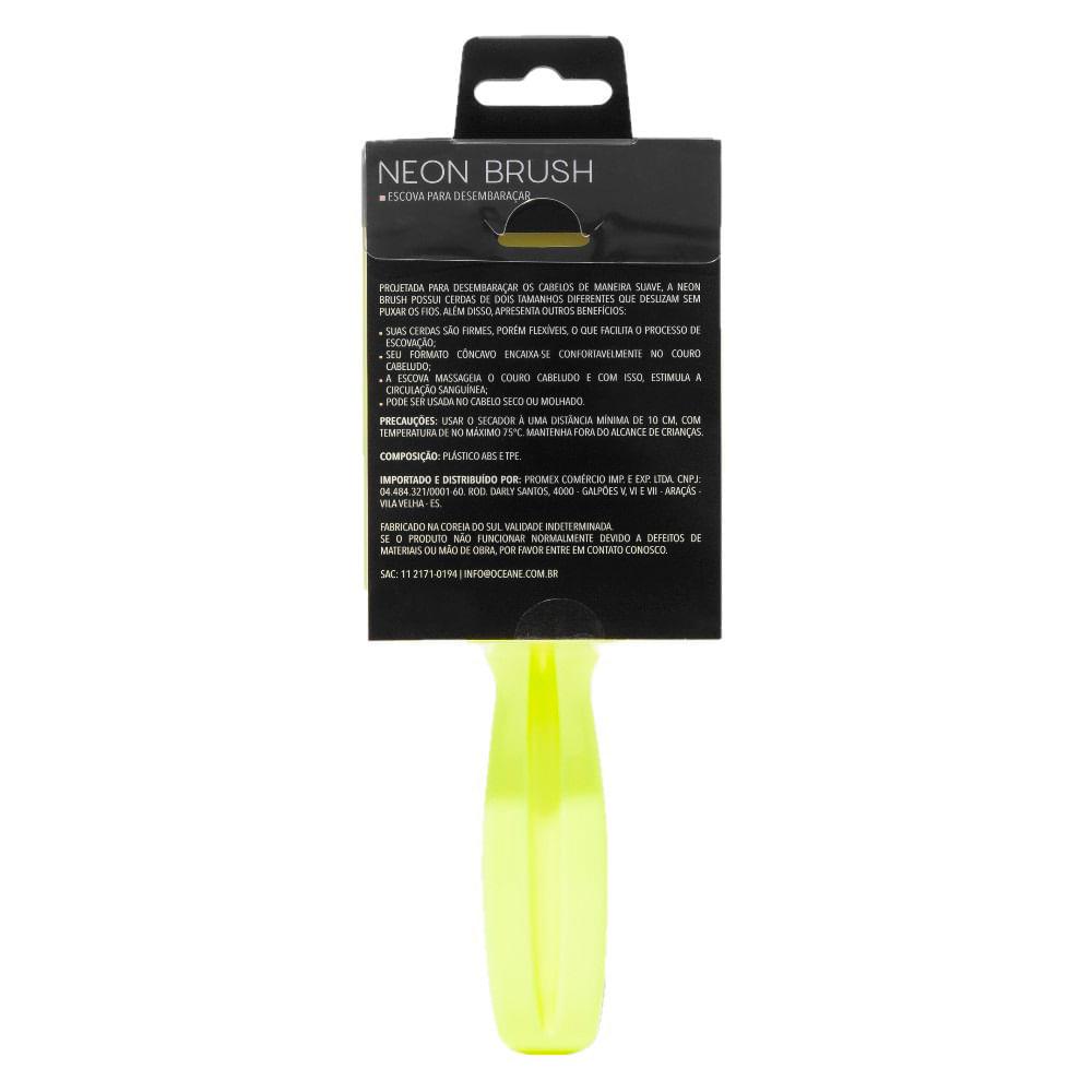 Escova para Desembaraçar Océane Neon Brush - Amarelo - 4