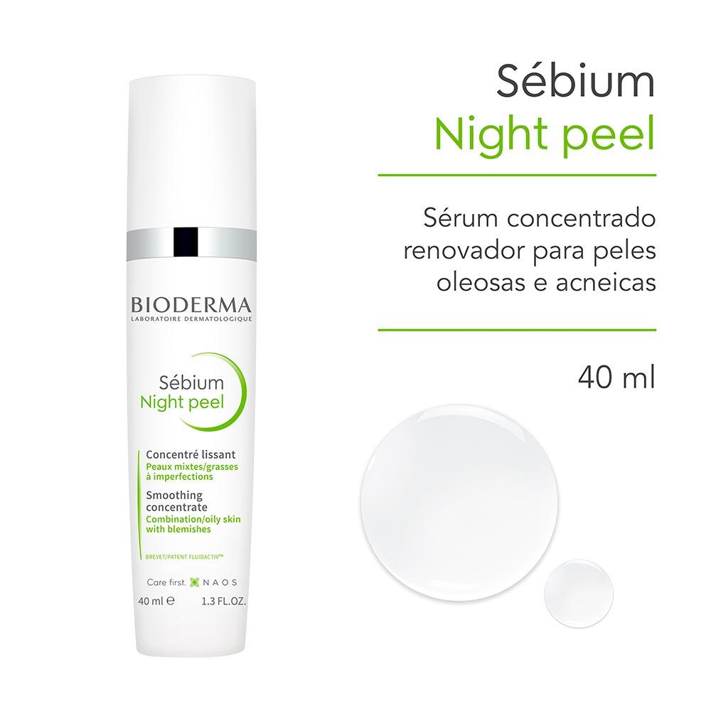 Sérum Facial Concentrado Renovador para Peles Oleosas e Acneicas Bioderma Sebium Night Peel - 2