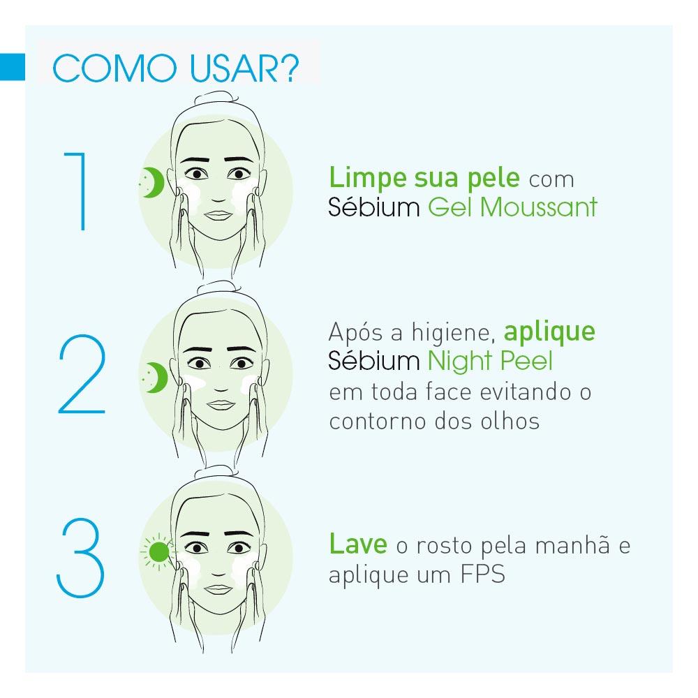 Sérum Facial Concentrado Renovador para Peles Oleosas e Acneicas Bioderma Sebium Night Peel - 6