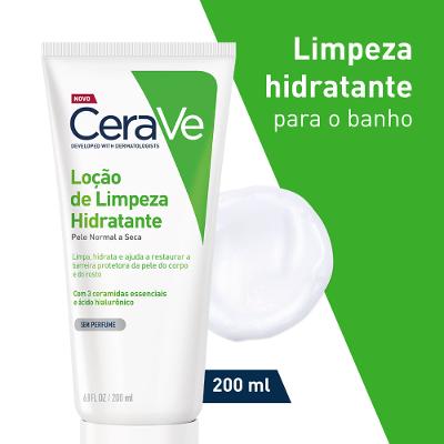 Loção de Limpeza Hidratante CeraVe Pele Normal a Seca com Ácido Hialurônico