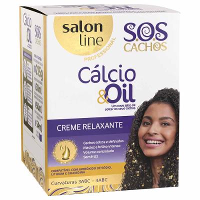 Salon Line S.O.S Cachos Cálcio & Oil Kit - Creme Relaxante + Óleo Hidratante