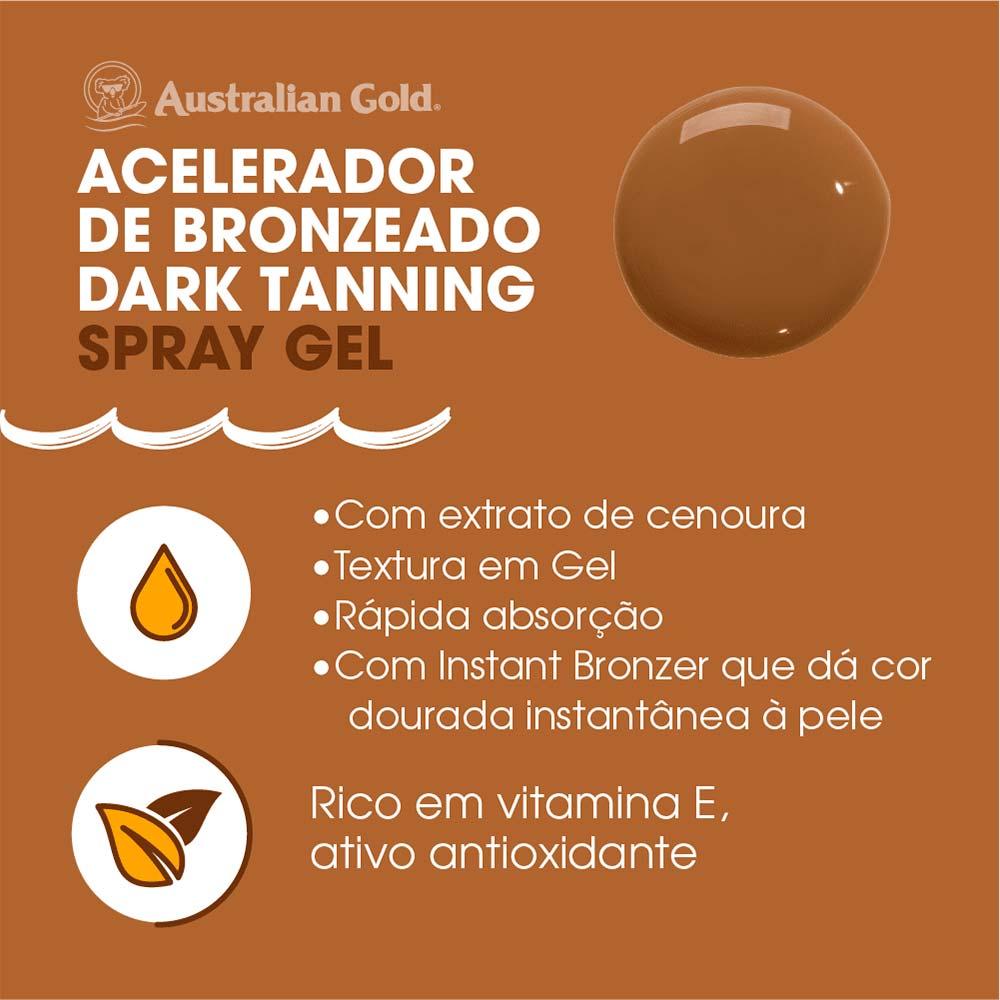 Acelerador de Bronzeado Australian Gold - Dark Tanning Instant com Bronzer - 8