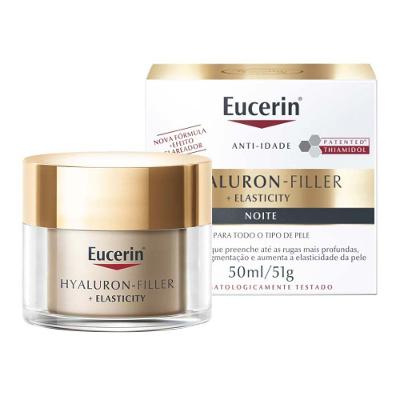 Eucerin Creme Facial Anti-Idade Firmador Noite Hyaluron-Filler Elasticity