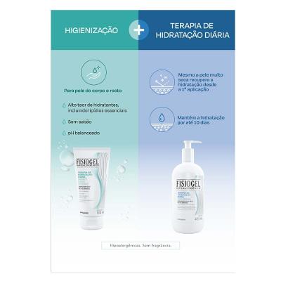 Fisiogel Kit – Loção Cremosa + Sabonete Líquido