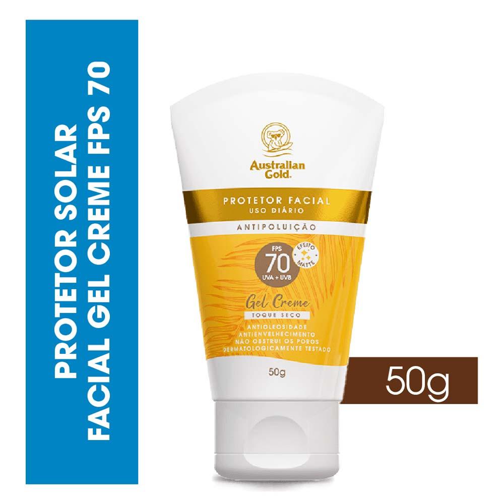 Protetor solar Facial Gel Creme Australian Gold FPS70 - 3