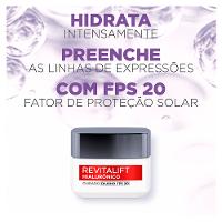 Creme Hidratante Facial Anti-idade L'Oréal Paris Revitalift Hialurônico Diurno FPS20 - 2