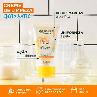 Garnier Kit – Gel de Limpeza Facial Skin Active + Gel de Limpeza Facial Skin Uniform & Matte