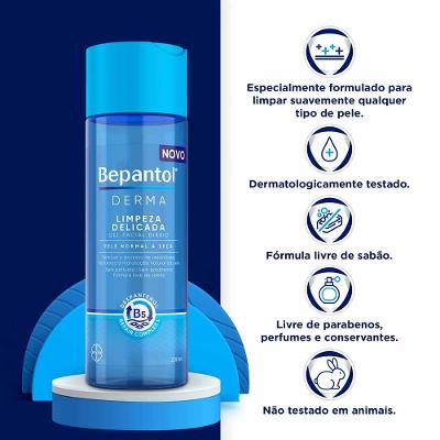 Bepantol Derma Limpeza Delicada Gel Facial Diário - Pele Normal a Seca