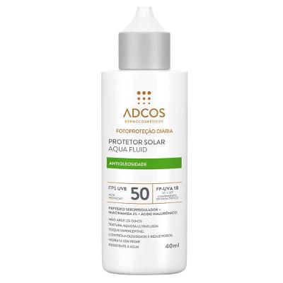 Protetor Solar Facial Adcos Aqua Fluid Antioleosidade FPS 50  - Incolor