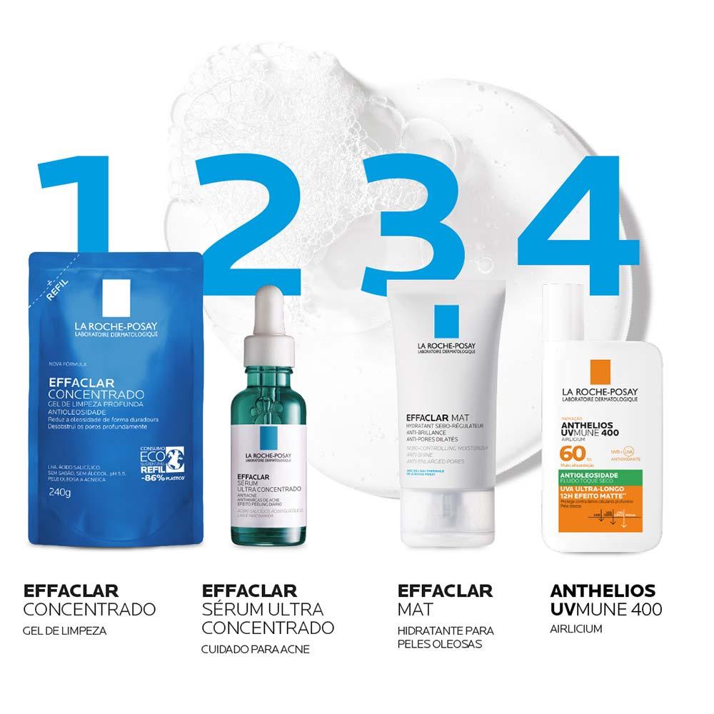 Gel de Limpeza Facial para Pele Oleosa e Acneica Refil La Roche-Posay Effaclar - 5