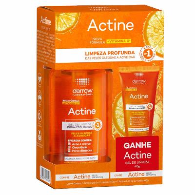 Darrow Actine Kit – Gel de Limpeza Facial Vitamina C 140g + 40g