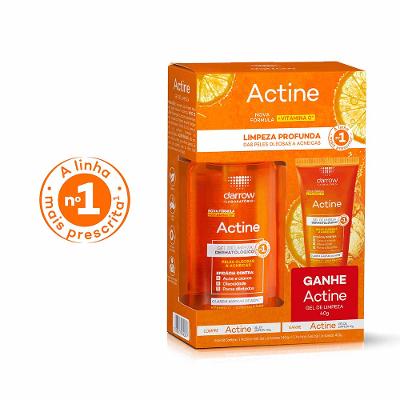 Darrow Actine Kit – Gel de Limpeza Facial Vitamina C 140g + 40g