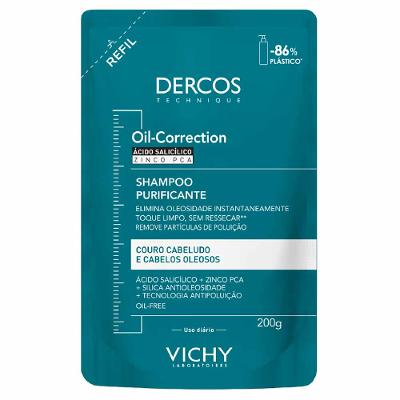 Vichy Dercos Oil-Correction Shampoo Purificante para Cabelos Oleosos Refil