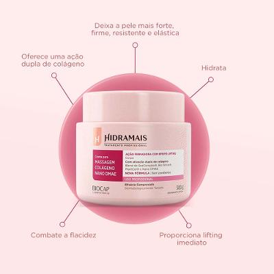 Creme para massagem Hidramais Colágeno Nano DMAE