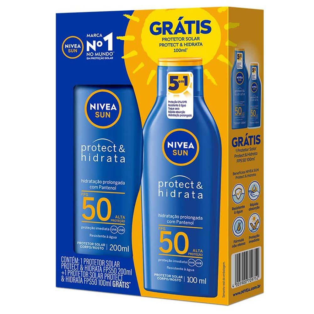 NIVEA Kit - Protetor Solar Protect & Hidrata FPS50 + Protetor Solar FPS50 - 1