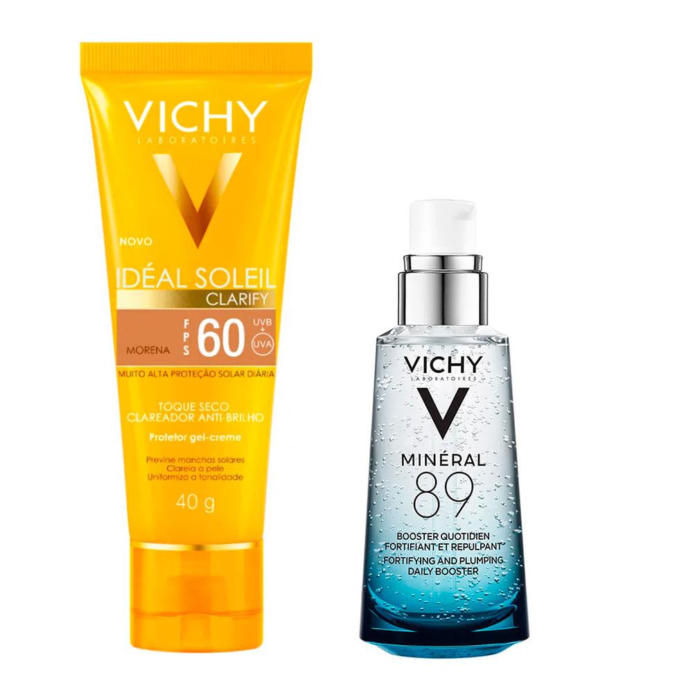 Vichy Minéral 89 Ideal Soleil Clarify Morena Kit – Hidratante Facial + Protetor Solar FPS60 - 1