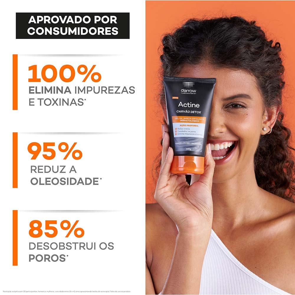 Gel de Limpeza Facial Esfoliante Darrow Actine - Carvão Detox - 3